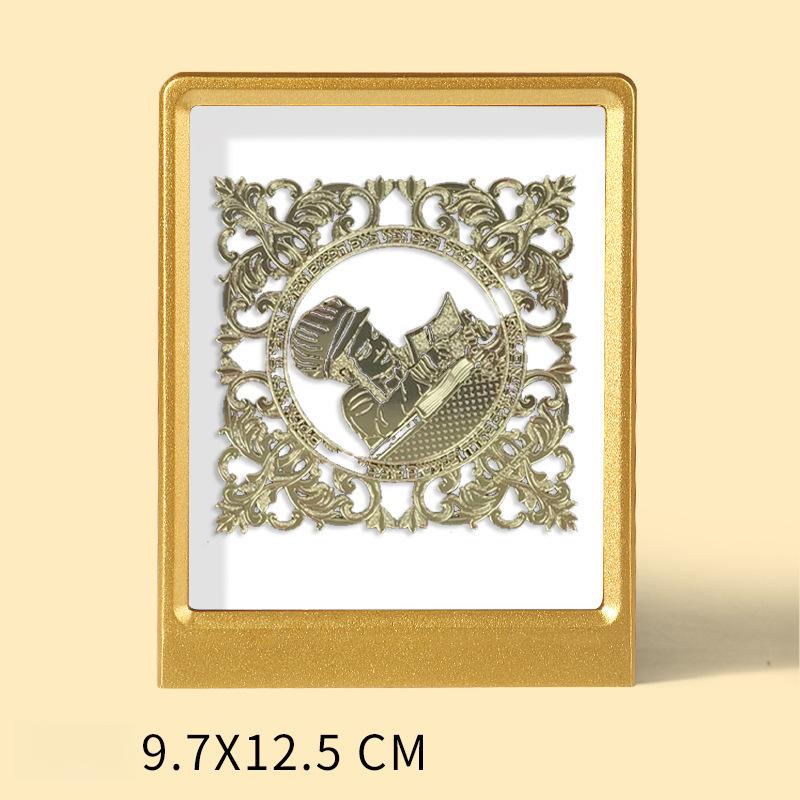 Hot Sale Hamsa Hand Blessing Frame Jewish Hebrew Home Decor Tabletop Metal Photo Frame