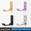 Foldable Punch-Free Aluminum Hook for Bathroom Door or Wall