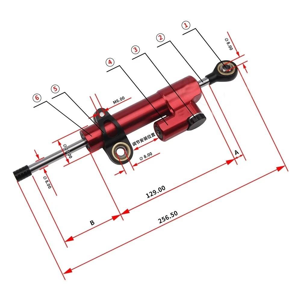 Universal Universal Titanium Damper Anti-shake Steering Shock Absorber Motorbike Modification
