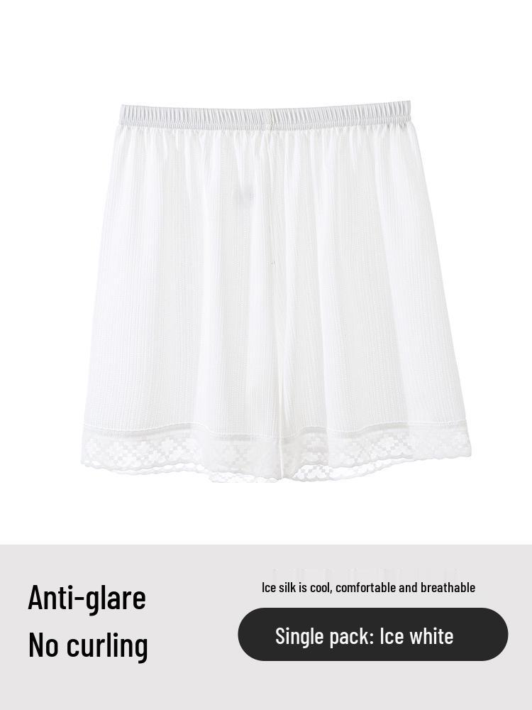 Women's Lace Trim Safety Shorts: Lightweight, Breezy Summer Wear, Prevents Accidental Exposure, Ideal for Outdoors and Home.