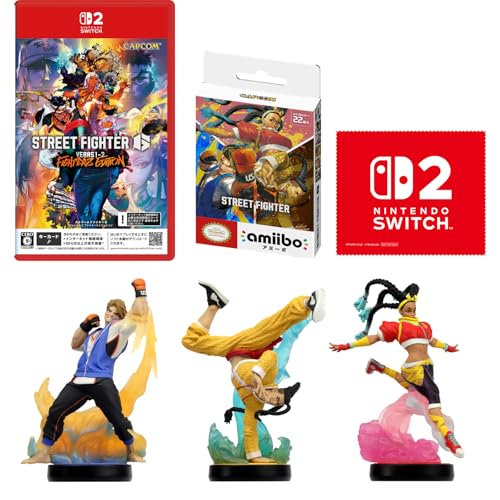 Street Fighter 6 Years 1-2 Fighters Edition (Street Fighter 6) - Switch 2 & 3 amiibo Set (Luke, Jamie, Kimberly) & Street Fighter 6 amiibo Card Starte