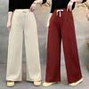 Summer New Cotton and Linen Straight-leg Pants for Women High-waisted Loose Breathable Floor-length Wide-leg Pants for Women