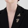 Kristal Yapay Elmas A-Z 26 Harf Broş Kadın İngiliz Alfabesi Broş İğne Korsaj Unisex Yaka Takısı Kıyafet Çanta Dekoru Hediyeler