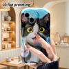 Phone Case: 2D Flat Design Suitable for iPhone 18 17 16 15 14 13 Pro Film Protective Case, Couple Style, Black and White Cow Cat, Christmas and Hallow