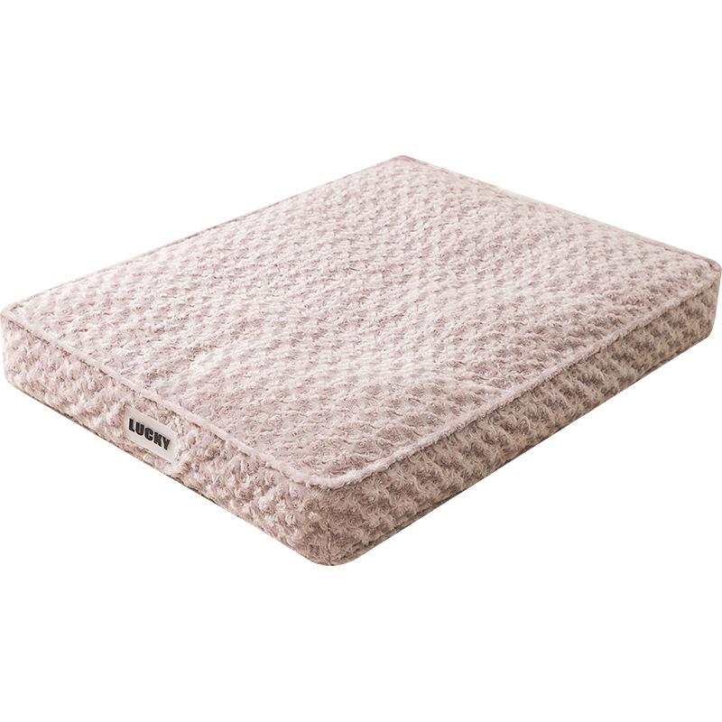 Pet Kennel Soft and Fluffy Autumn and Winter Sleeping Protection From Cold Plus Thickened Warm Rose Velvet Dog Kennel Thermal Mat