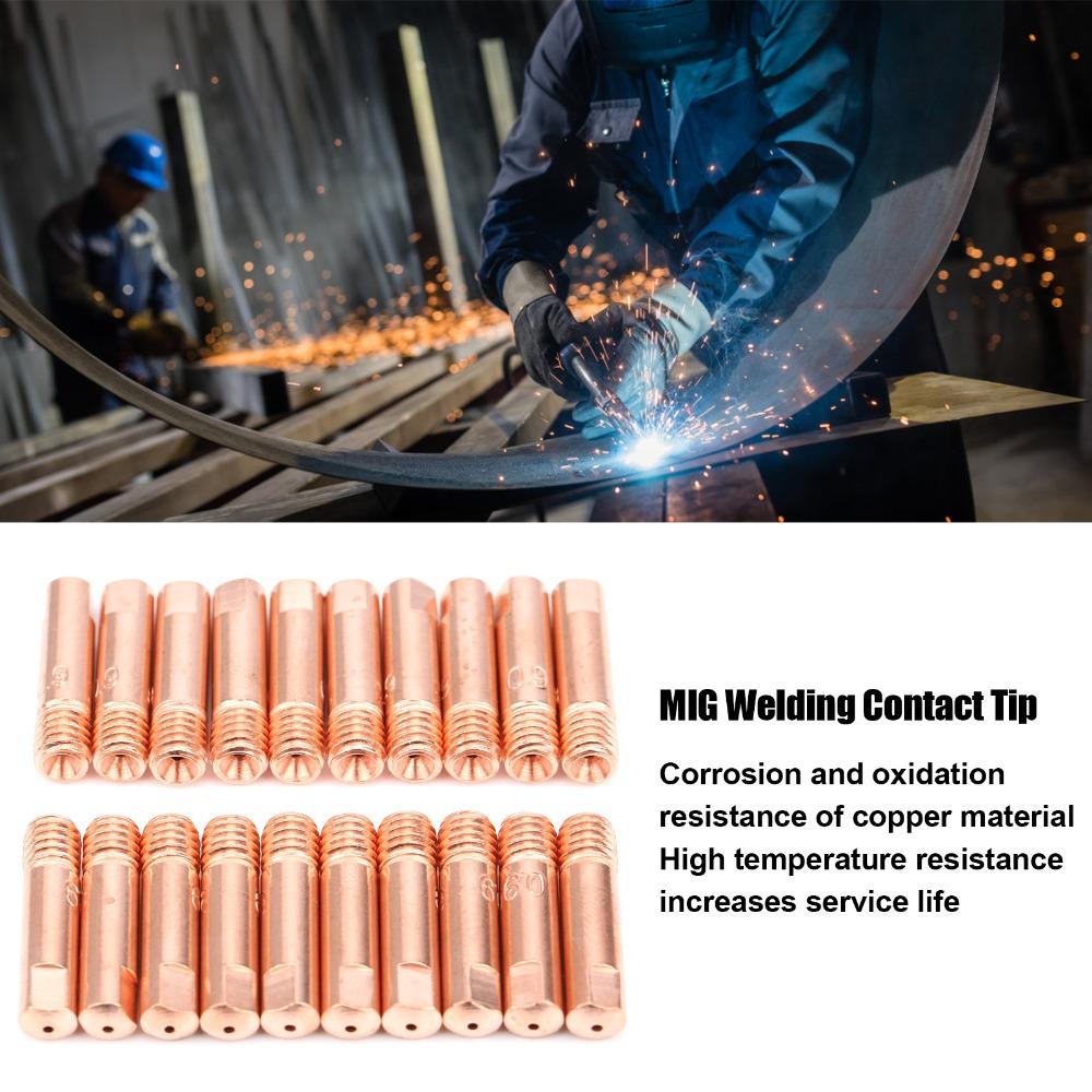 60pcs 15AK Welding Contact Nozzle 0.9mm Diameter Conductive Welding Tip  For MIG Welders