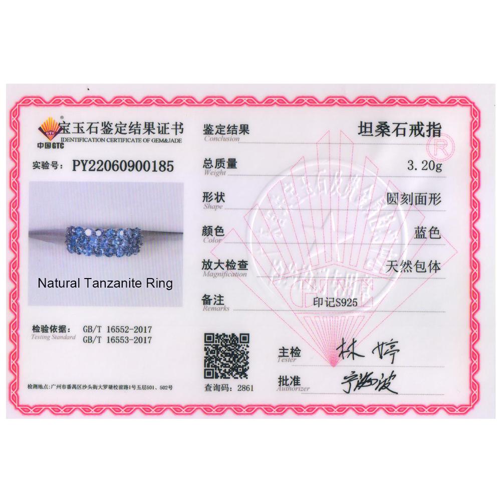 S925 silver Classic design natural blue Tanzanite Rings natural gemstone jewelry fine jewelry precious gift for women