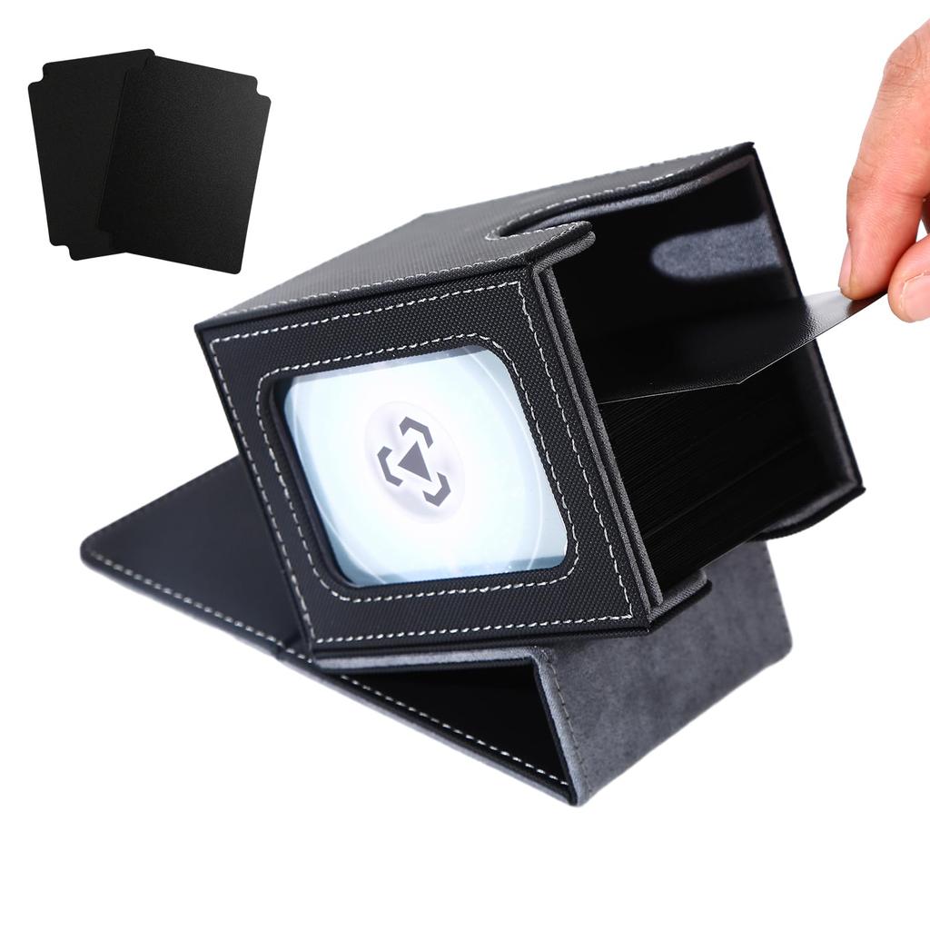Venssu Deck Trading Card Card Display Compatible with Pokemon Card 100 Compatible with Double and Triple Vertical Includes 2 Dividers and 1 Top