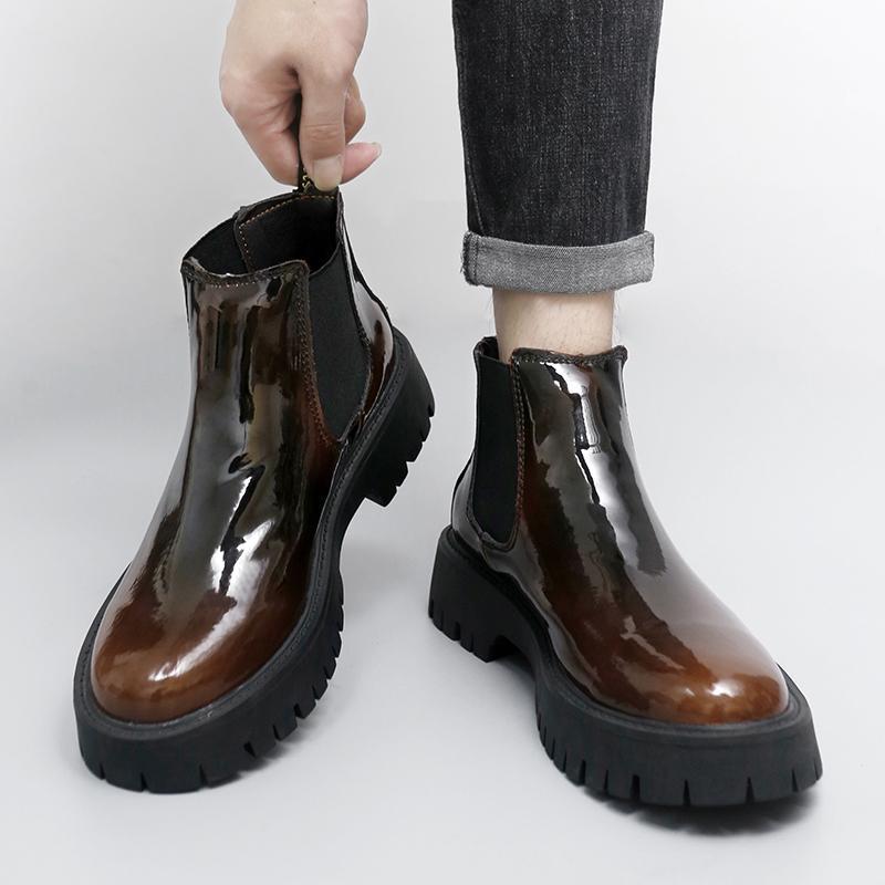Men's Shoes Spring and Autumn Men's Casual Business Shoes Leather Shoes Men's Leather Surface Soft Sole Middle Aged Low Top Casual Shoes