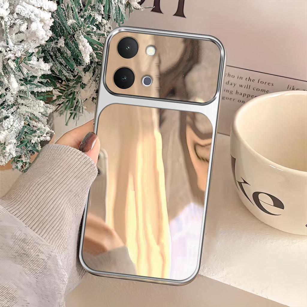 Case for Vivo Y21 5G,Y11d,Y05 Trending Big Window Cover Mirror Phone Casing