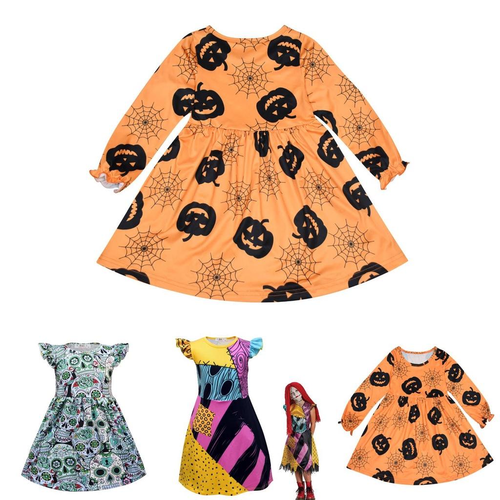 Girls Princess The Nightmare Before Christmas Dress Halloween Cosplay Skirt