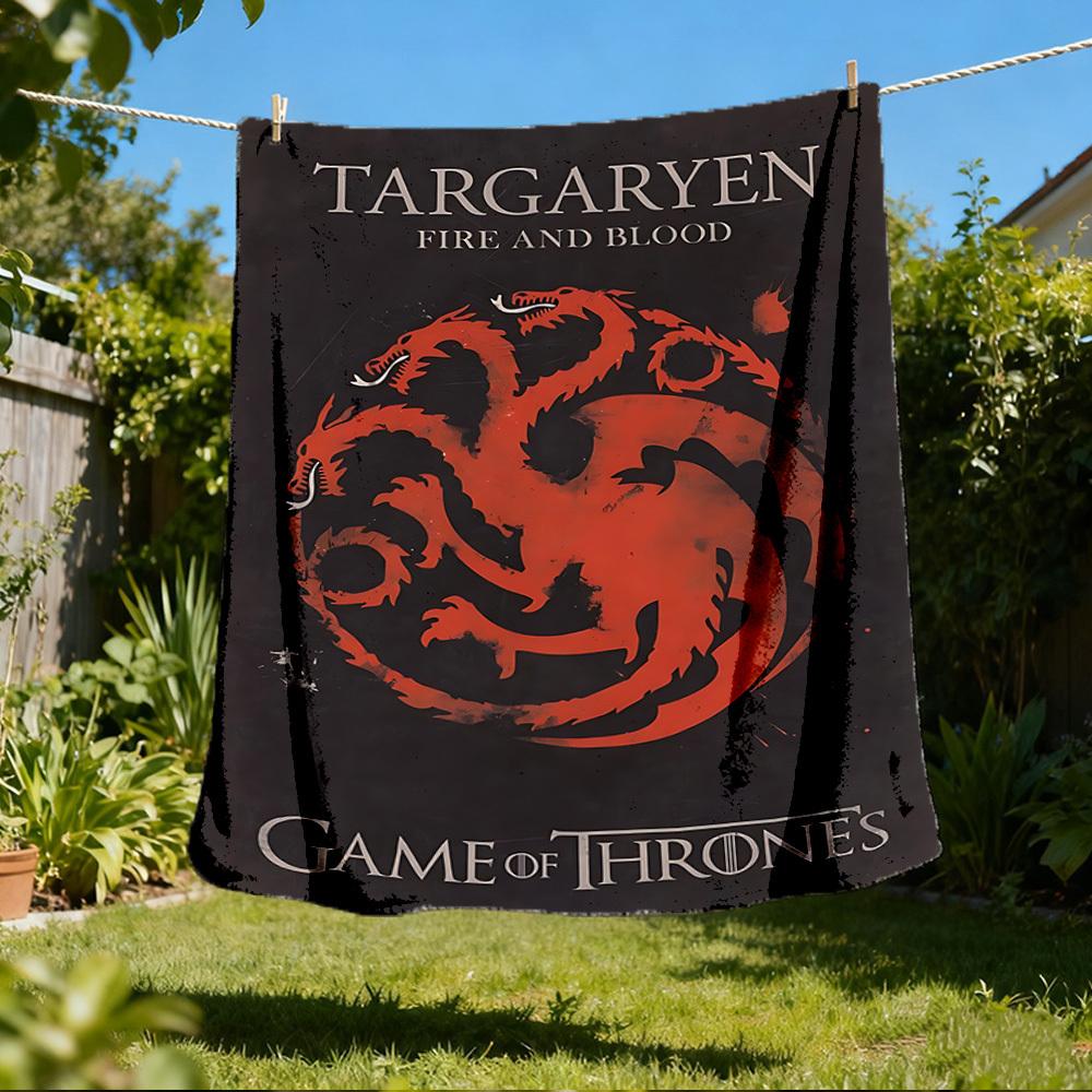 

1 шт. Фланелевое одеяло Targaryen для улицы, мягкое, легкое и теплое 80x120cm