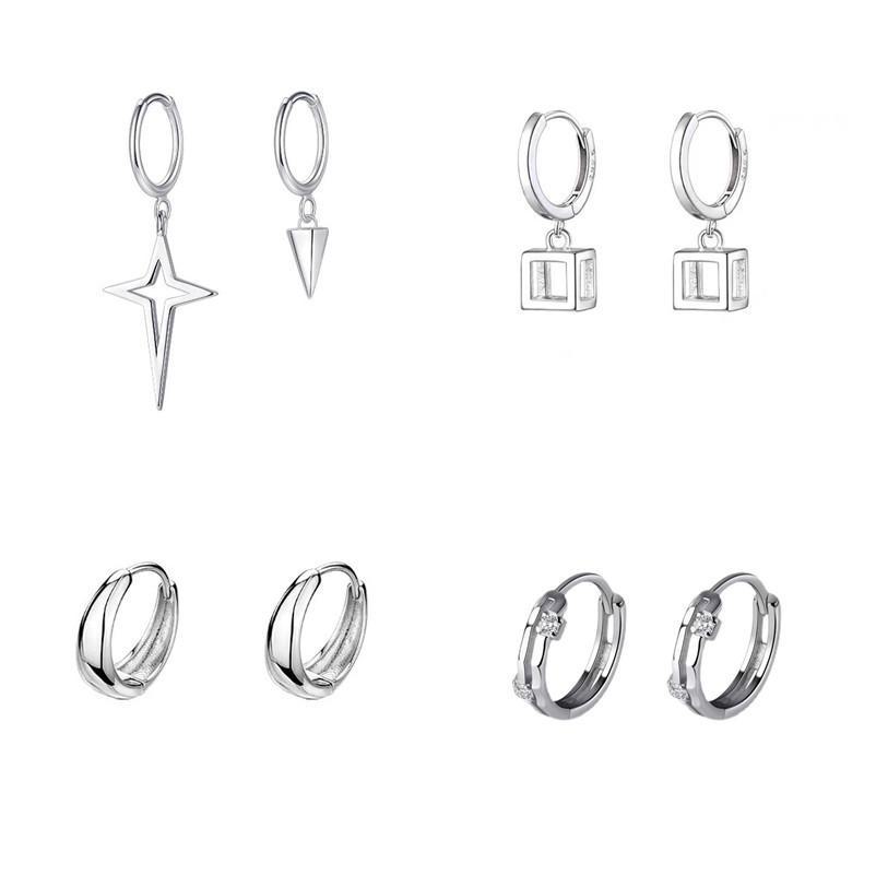 2023 High-End 925 Silver Hoop Earrings: Elegant, Minimalist Design for Women