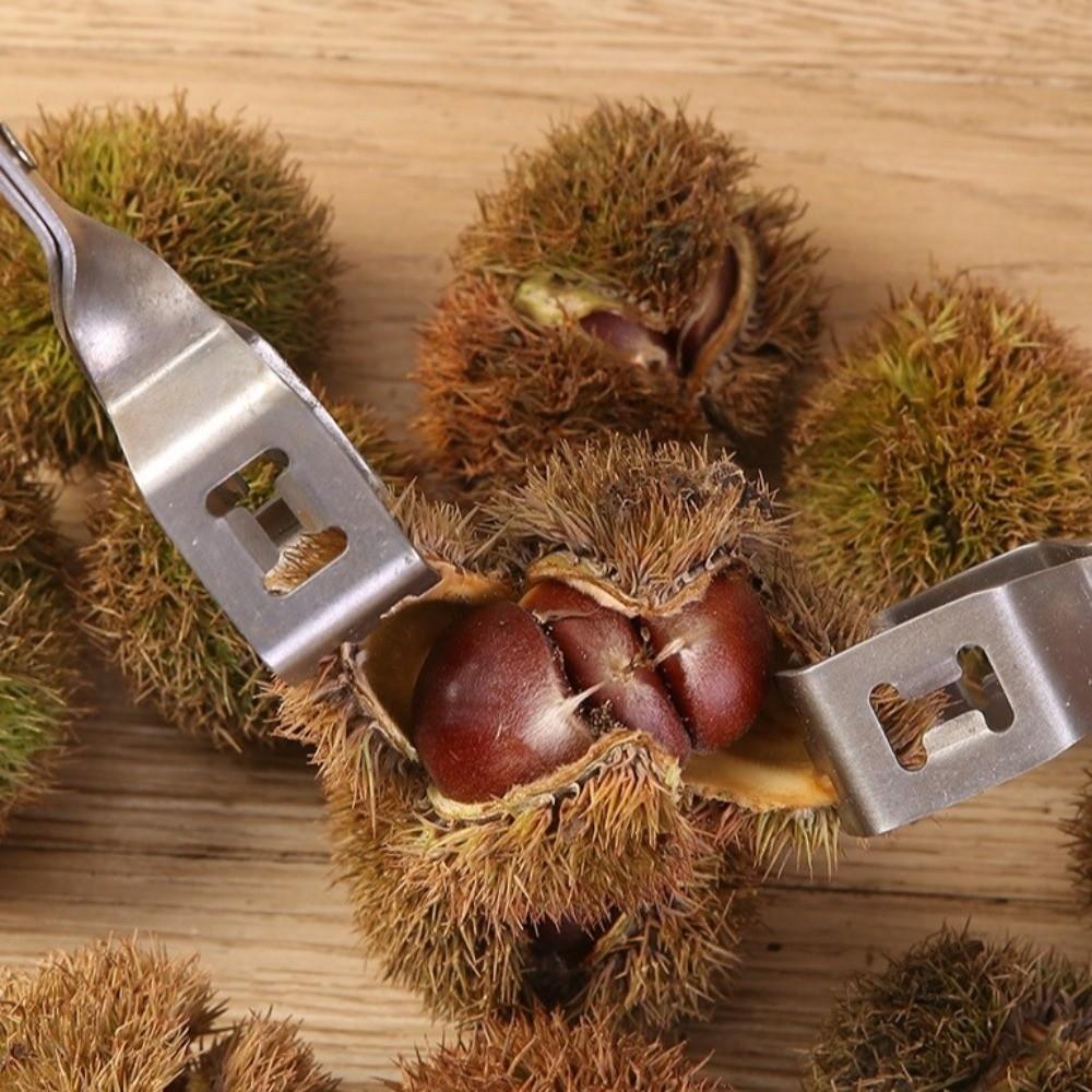Stainless Steel Chestnut Opener Multi-Functional Chestnut Clip Peeler  Nut Processing