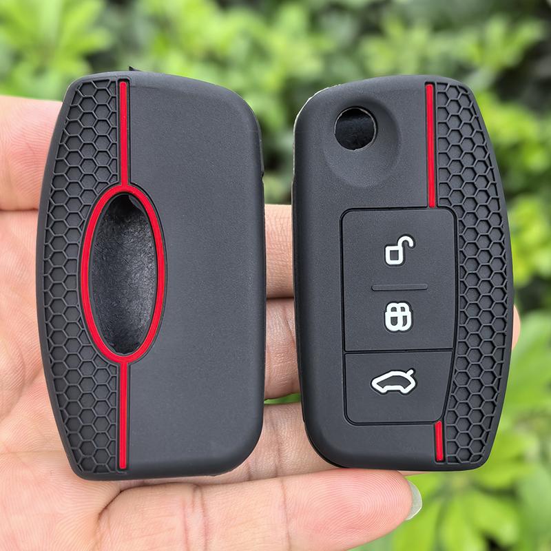 Silicone Car Key Case Cover Auto Shell Fob Case For Ford Focus 2 MK2 Fiesta Mondeo Galaxy Falcon Territory Ecosport Kuga Escape