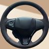 Car Steering Wheel Cover Suede For Honda Fit City Jazz 2014- Vezel 2015-2017 HRV 2016- Car Interior Car Styling