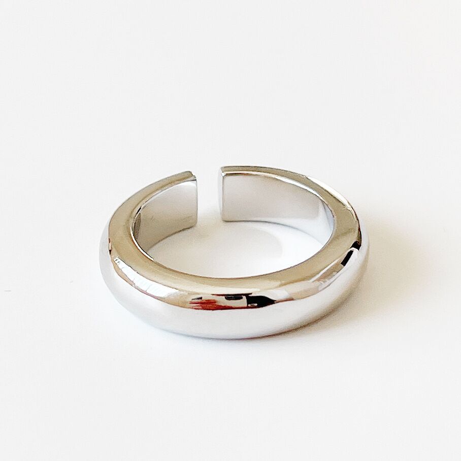 

Original 925 Sterling Silver Smooth Rings For Women Counple Wedding Engagement Silver Women s Vintage Ring Fine Jewelry resizable