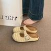 Xia Wai's New Women's Retro Woven Bag Head Slippers Women Wear Bohemian Pedals with Thick Soles