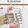 1PC Magic Trouser Rack Hangers Stainless Steel Folding Pant Rack Tie Hanger Shelves Bedroom Closet Organizer Wardrobe Storage
