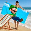 Luigi Print Beach Towel, Large Soft Quick Dry Towel for Beach Camping Swimming