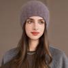 New Style Winter Women Hat Decorate Beanie Hat Rabbit Fur Blend Warm Winter Cap Y2K Female Casual Streetwear Knitted Hat