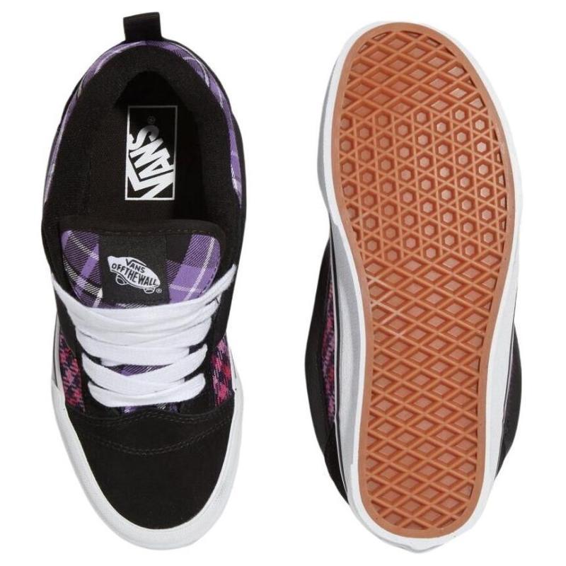 Vans Knu Skool Abrasion Resistant Low top Skateboard Shoes Unisex Black Purple Sneakers VN0009QCBOQ