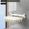 Folding Socks Drying Clips Wall-mounted Baby Clothes Drying Rack Balcony Drying Hanger  Bathroom