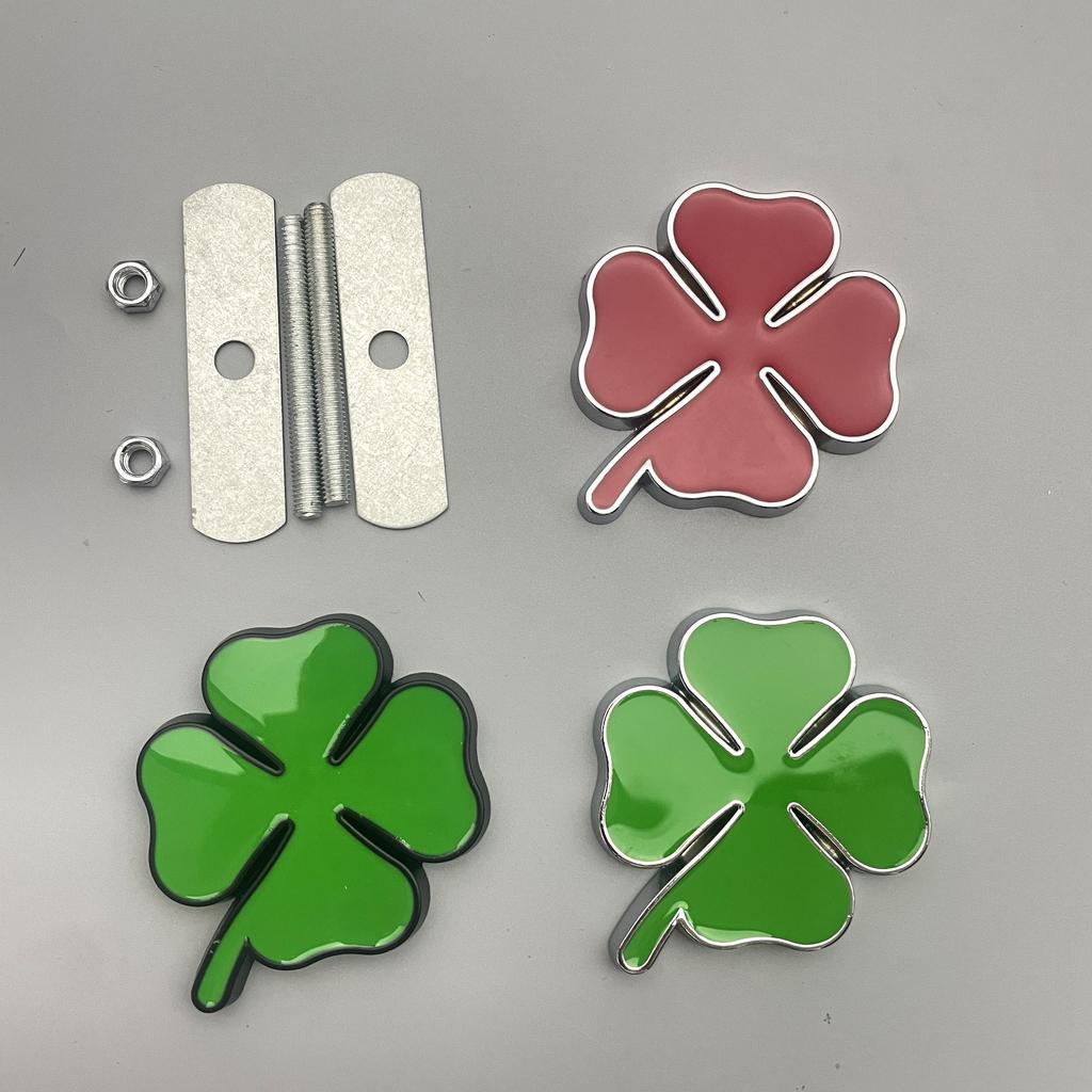 Clover Emblem Car Logo-Suitable For Giulia Stelvio Alfa Romeo Giulia Stelvio Junior Tonale Front Hood Grill Badge Emblem Car Body/Car Windows Sticker