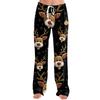 Women's Drawstring Christmas Printed Casual Pants