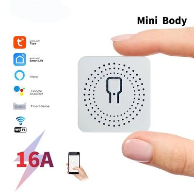 Tuya Smart Plug 16A with Energy Monitoring, MINI WiFi Smart Socket Remote Control Timer Relay, Work with Alexa Google Home