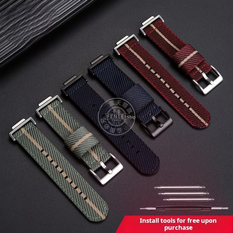 16mm Nylon Strap for Casio DW5600 GWM5610 GA110 GA2100 GA-700 Men's Outdoor Sports Watch Band Modified Metal Adapter Accessories