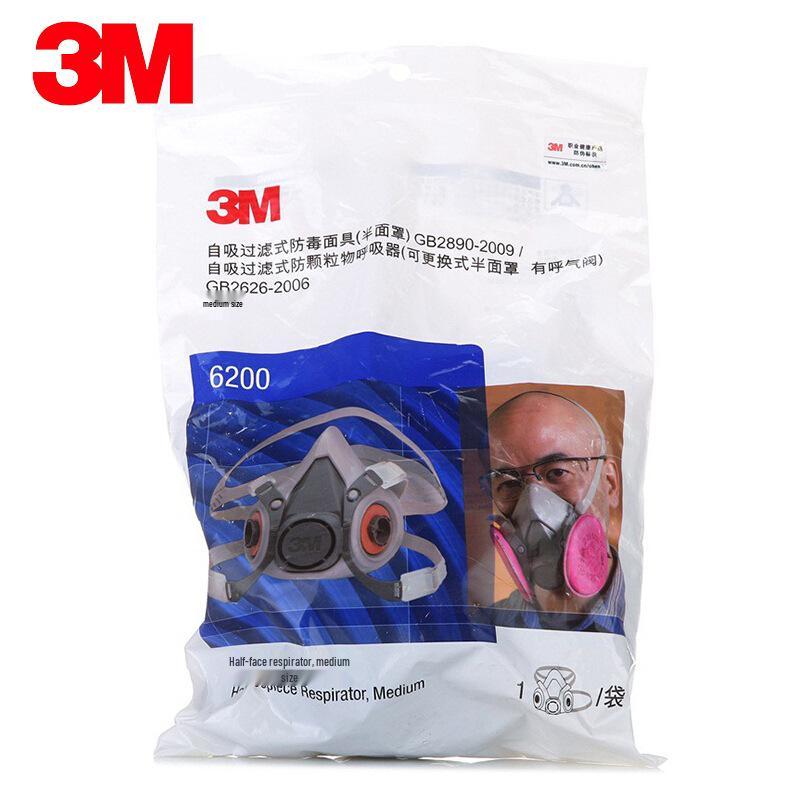 3M 6200 Polomaska s filtrem řady 6000 pro formaldehyd, prach, renovace a malování.