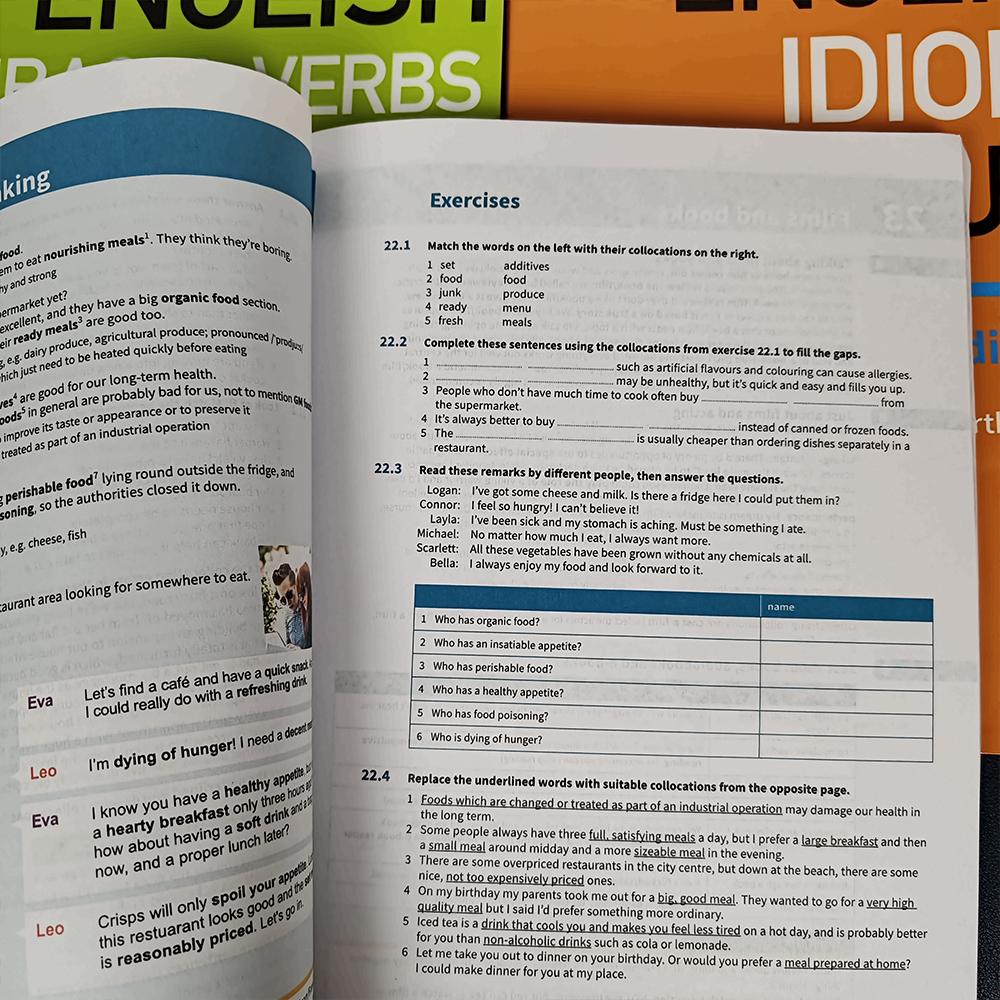 3 Book English Color Printing English Vocabulary In Use Collocations Idioms Phrasal Verbs Intermediate Advanced book