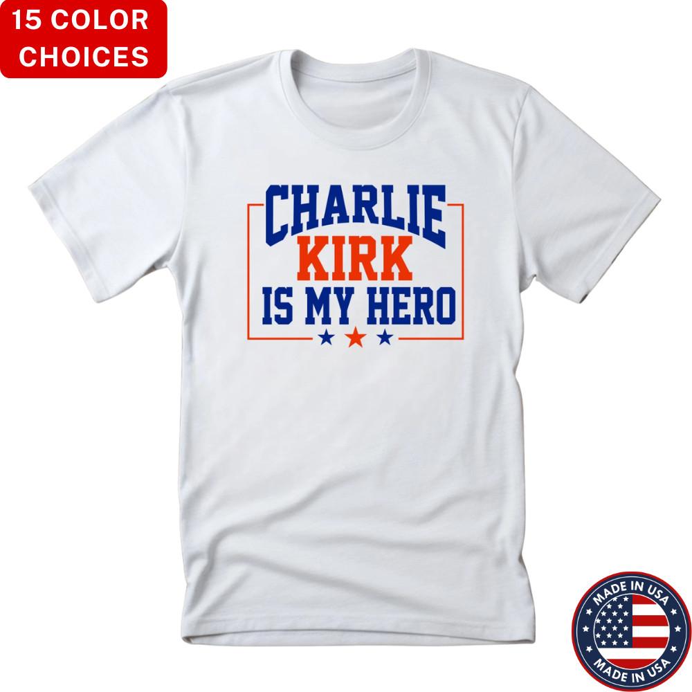 Charlie Kirk Shirt, My Hero 1993-2025 Rip Memorial American Flag Unisex S-5XL Unisex T-Shirt XXL