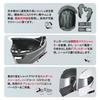 LEAD Motorcycle System Helmet with Inner Shield REIZEN Matte Black L Size (Less than 59-60cm)