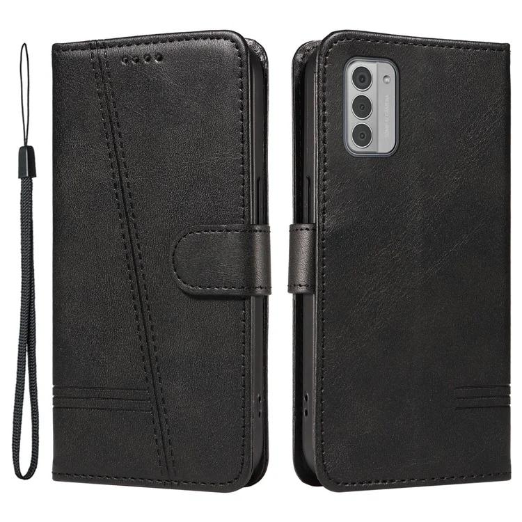 

For Nokia G42 Case with Card Holder Wallet PU Leather Flip Phone Cover - Black