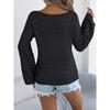 GMXIA Early Autumn One-neck, Cut-out Long-sleeved Knitted Sweater, Casual and Loose Outerwear for Women