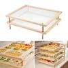 Wooden Pasta Herb Drying Racks Multipurpose 1/2-Tier Food-Dryer Holder Practical Stackable Food Storage Rack Kitchen Organizer
