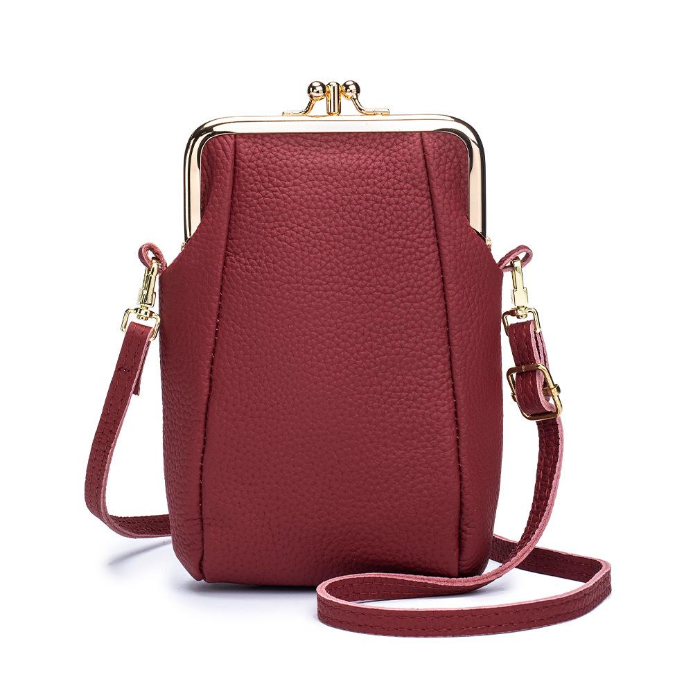 2025 neue Handytasche mit Litschi-Muster, einfache Umhängetasche mit großem Fassungsvermögen, Damen, hochwertig, Messenger-Bag, vielseitig