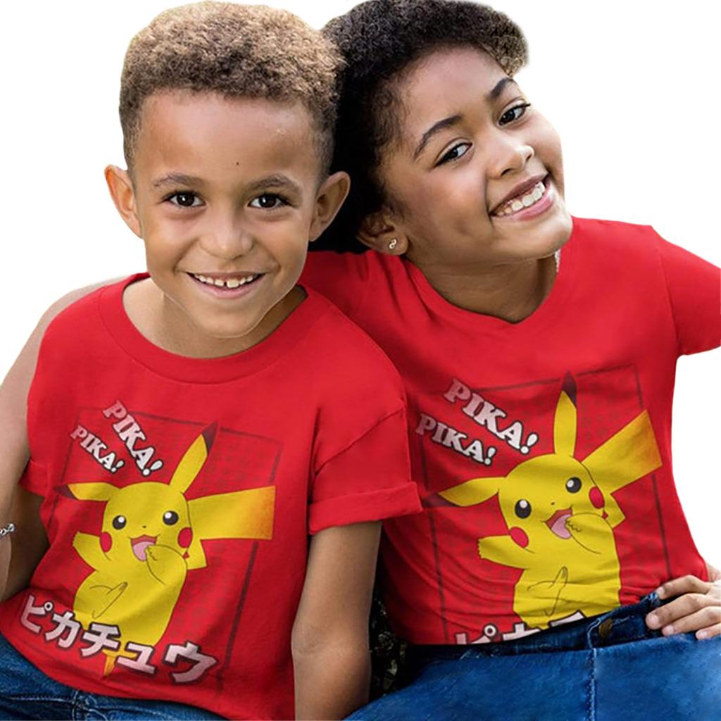 Pokemon Childrens/Kids Pika Pika Japanese T-Shirt