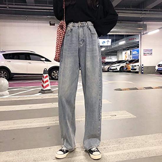 Belle Cie Jeans Women's High-Waisted Wide-Leg (ST/No. 27090) (Sax, L)