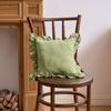 French Ruffle Edge Pillow Cover Solid Color Pillow Living Room Sofa Pillow Chair Back Waist Pillow Cover