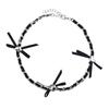 Love Bow Metal Chain Necklace Women'S 2024Chocker Neck Chain Leather Butterfly