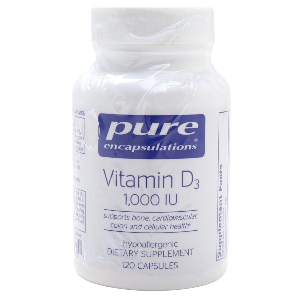 Pure Encapsulations Vitamin D3 1000 IU Capsules 1 pcs (120 Tablets)