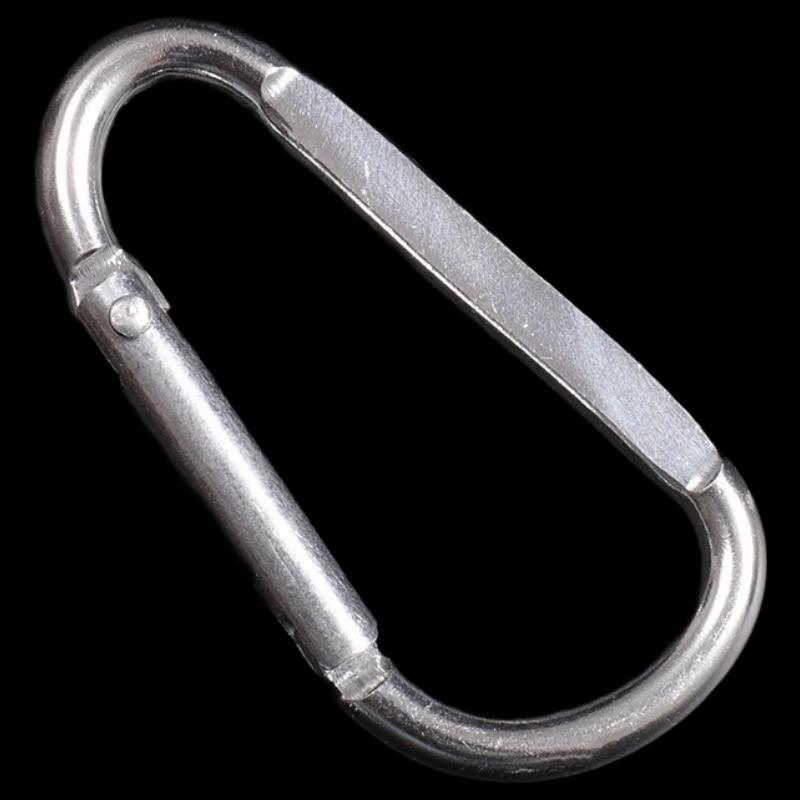 Large Flattened D-Shape Aluminum Alloy Spring Carabiner