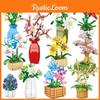 Puzzle Building Blocks Flower Peach Blossom Rose Cherry Blossom Kid Model Toy