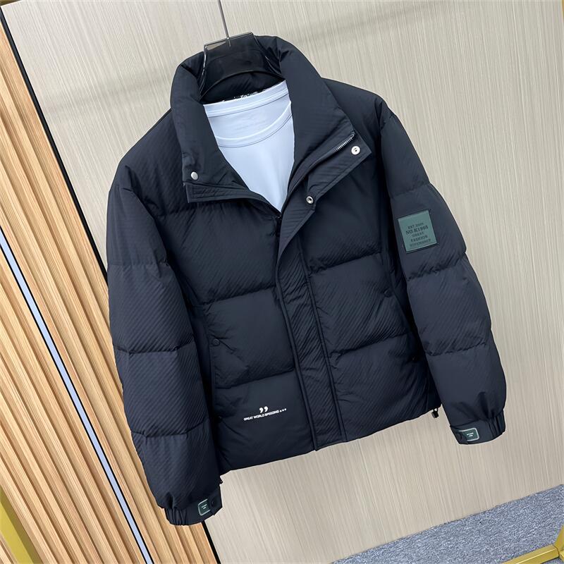 Men's Trendy Winter Down Jacket: Fashionable, Warm, Light Luxury, Casual Windproof Motorcycle Outerwear