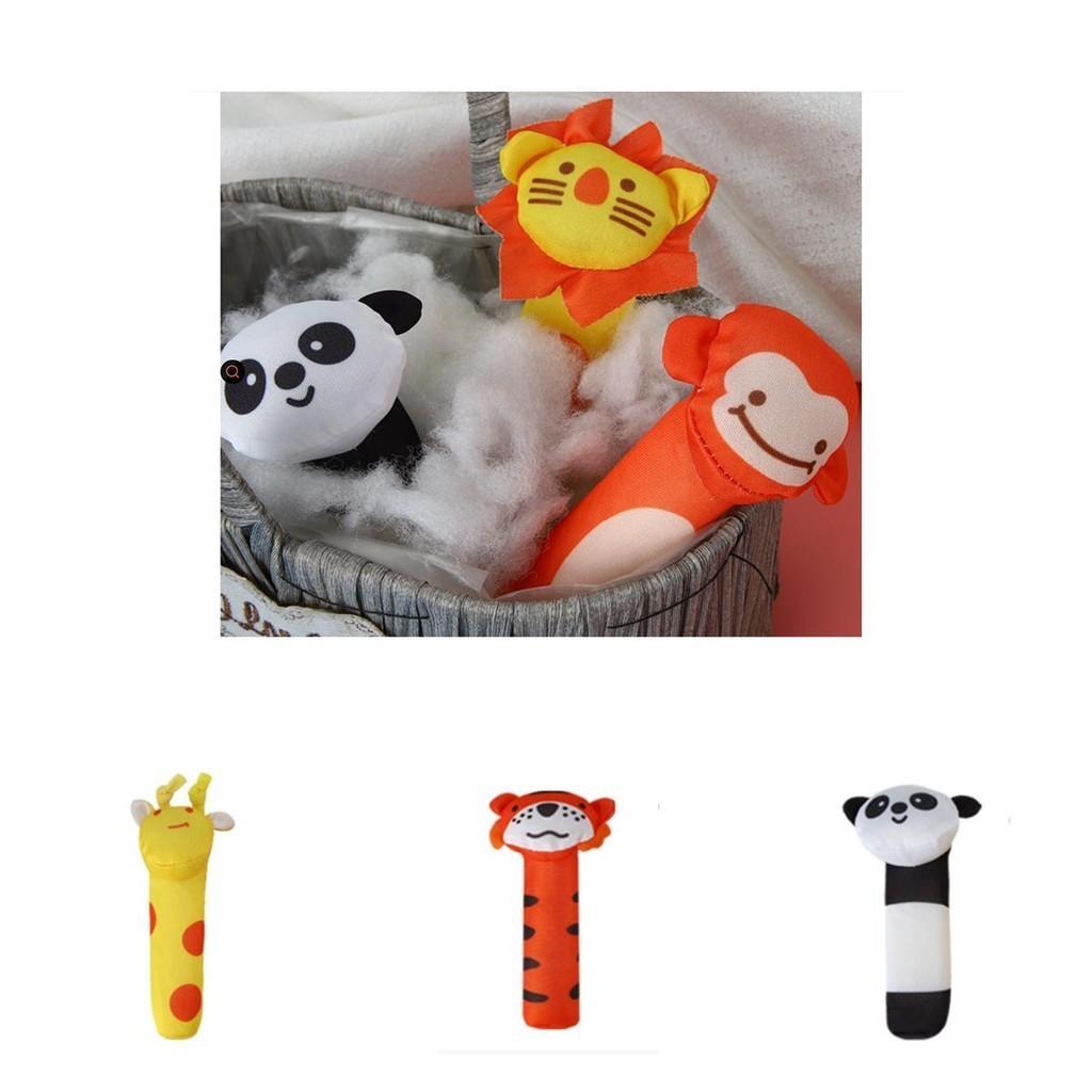 Cute Animal Bell Rattle Plush Toy For Soothing And Visual Development Of Newborns