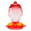 Outdoor Hanging Glass Bird Feeder Clear Glass Bottle Wild Bird Nectar Feeder with 6 Feeding Ports for Courtyard Garden
