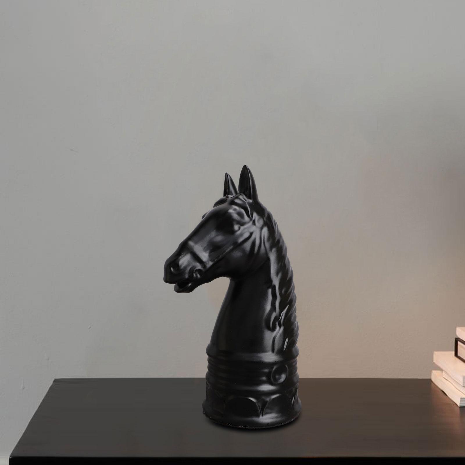 

Скульптура из смолы, декоративная подарочная статуэтка лошади для каминного стола на новоселье чёрный